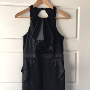 Bebe Ruffle Front Cocktail Dress